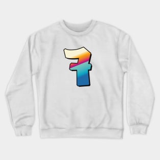 Number 7, Seven - beach colors Crewneck Sweatshirt